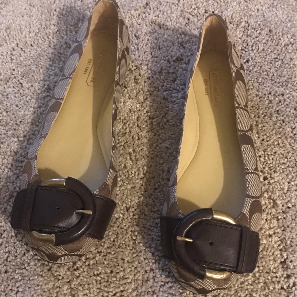 Coach Buckle Flats
